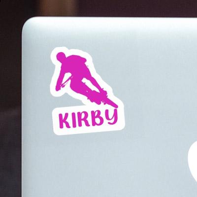 Kirby Sticker Biker Laptop Image