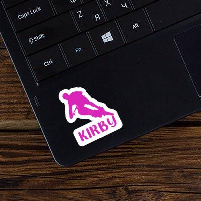 Kirby Sticker Biker Laptop Image