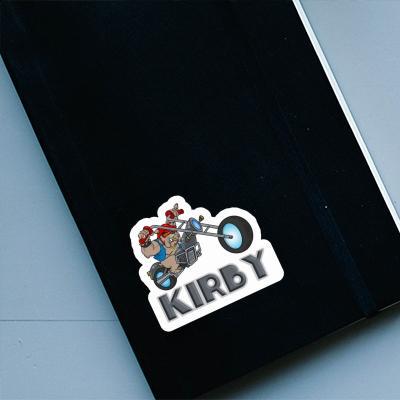 Biker Sticker Kirby Laptop Image