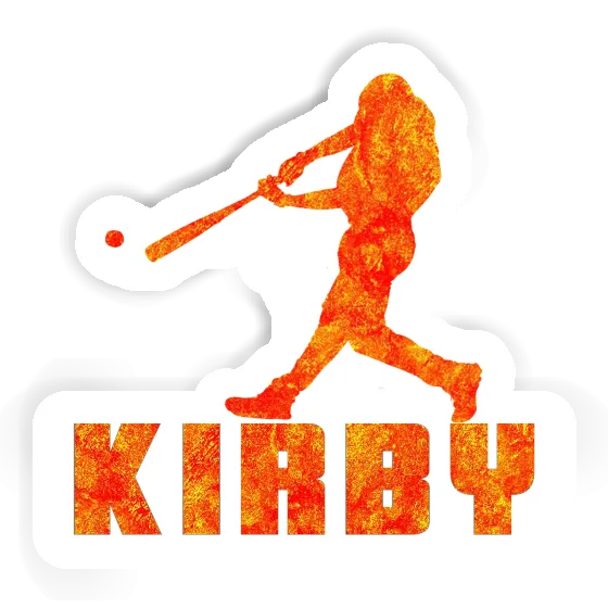 Sticker Kirby Baseball Player Laptop Image