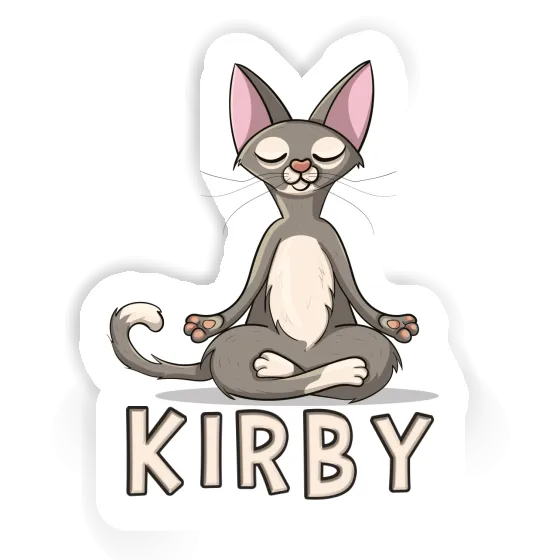 Kirby Sticker Yoga Cat Laptop Image