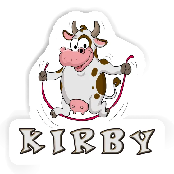 Sticker Kirby Cow Laptop Image