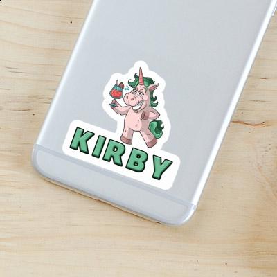 Autocollant Licorne festive Kirby Laptop Image