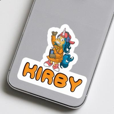 Kirby Sticker Hip-Hop Einhorn Notebook Image