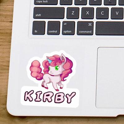 Sticker Kirby Unicorn Laptop Image