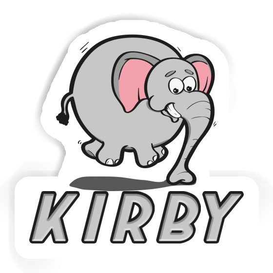 Jumping Elephant Sticker Kirby Laptop Image