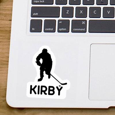 Sticker Kirby Hockey Player Notebook Image