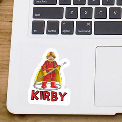 Autocollant Kirby Pompier Laptop Image