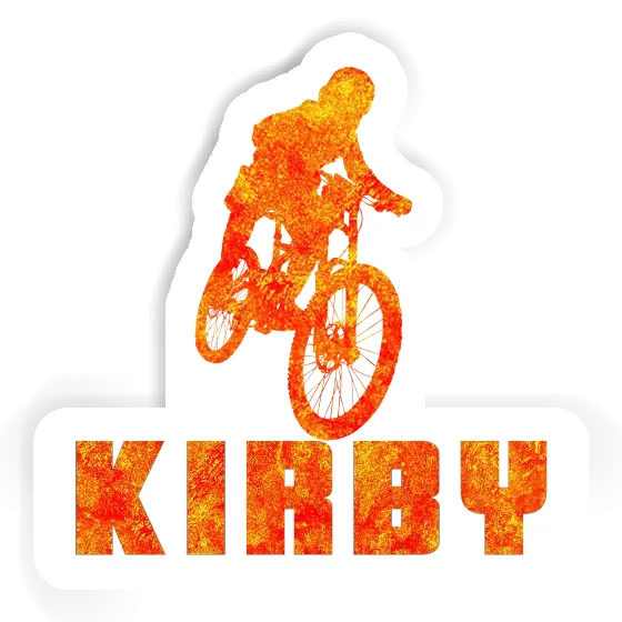 Freeride Biker Sticker Kirby Laptop Image