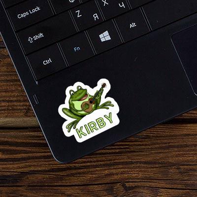 Sticker Kirby Guitar Frog Laptop Image