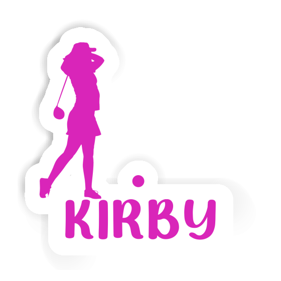 Kirby Sticker Golfer Laptop Image