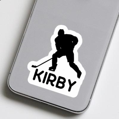 Sticker Kirby Hockey Player Notebook Image