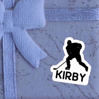 Sticker Kirby Hockey Player Laptop Image