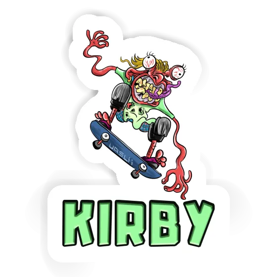 Sticker Kirby Skater Laptop Image