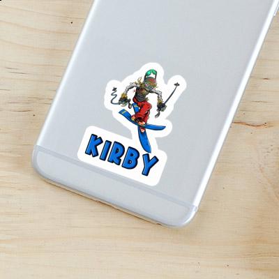 Skier Sticker Kirby Laptop Image