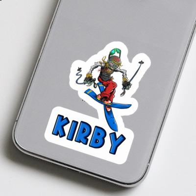 Skier Sticker Kirby Laptop Image