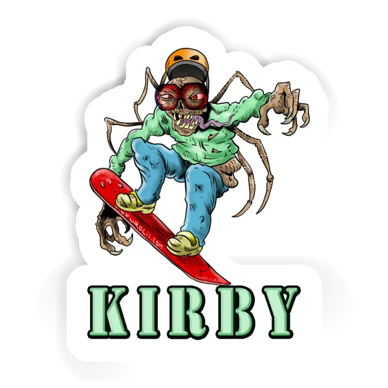 Kirby Sticker Snowboarder Notebook Image