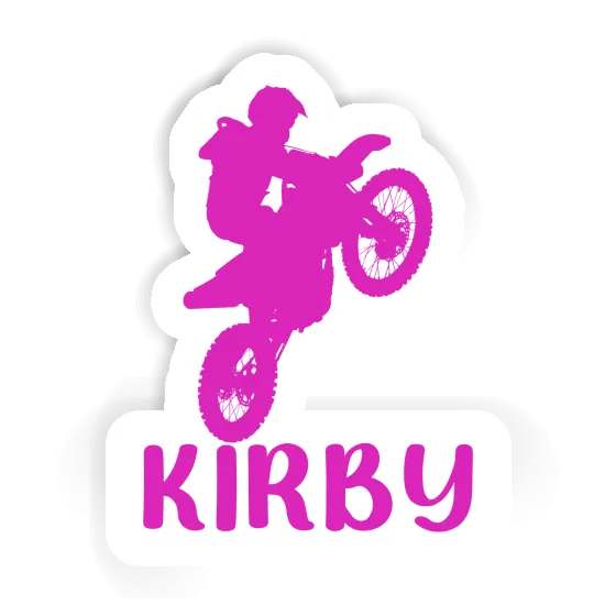 Kirby Sticker Motocross Rider Image