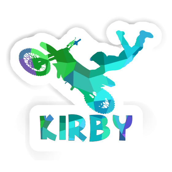 Kirby Sticker Motocross Rider Laptop Image