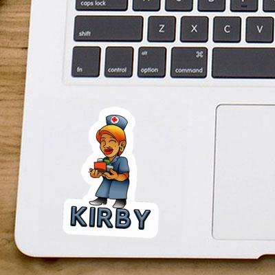 Kirby Sticker Nurse Laptop Image