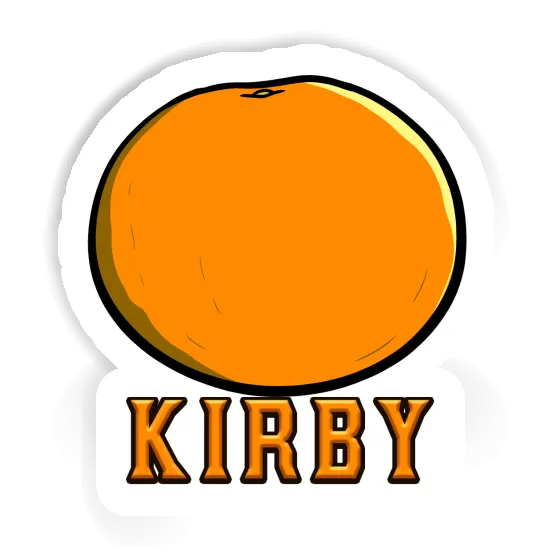 Kirby Autocollant Orange Notebook Image