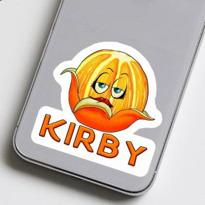 Kirby Autocollant Orange Gift package Image