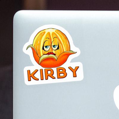 Kirby Sticker Orange Notebook Image