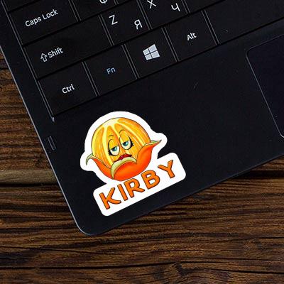 Kirby Autocollant Orange Laptop Image