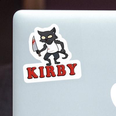 Sticker Psycho Cat Kirby Laptop Image