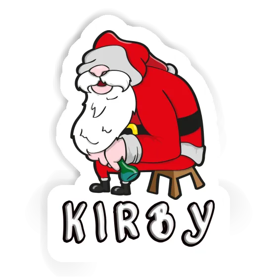 Sticker Kirby Santa Claus Laptop Image