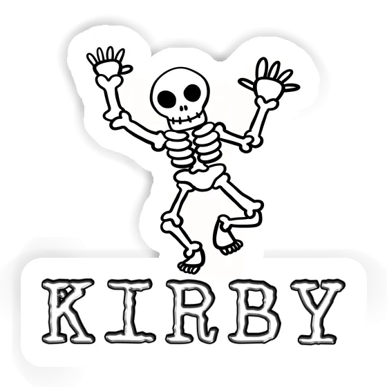 Kirby Sticker Skeleton Notebook Image