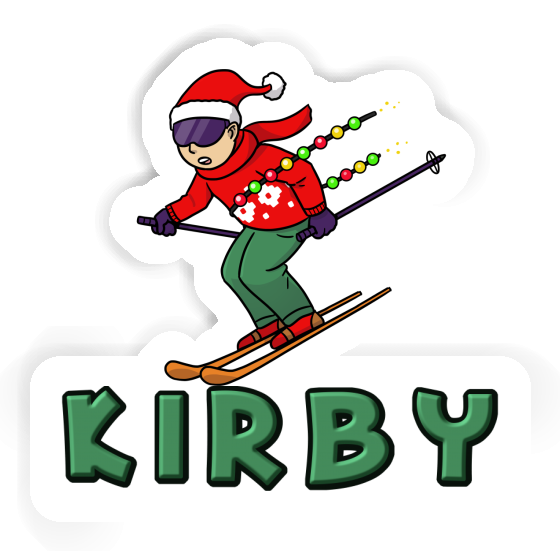 Christmas Skier Sticker Kirby Image