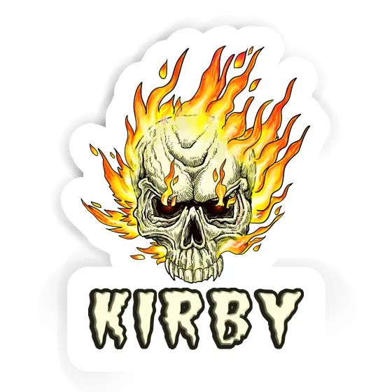 Kirby Sticker Skull Laptop Image