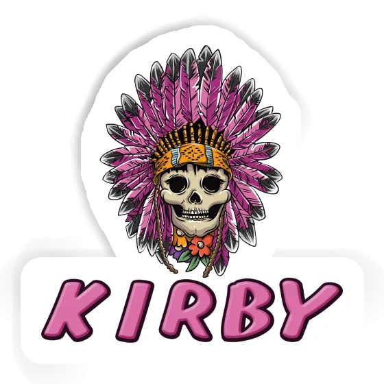 Sticker Kirby Womens Skull Laptop Image