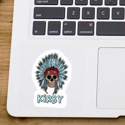 Kirby Aufkleber Indianer Totenkopf Laptop Image