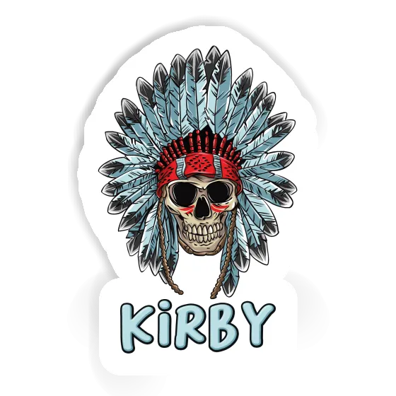 Sticker Kirby Indian Skull Notebook Image