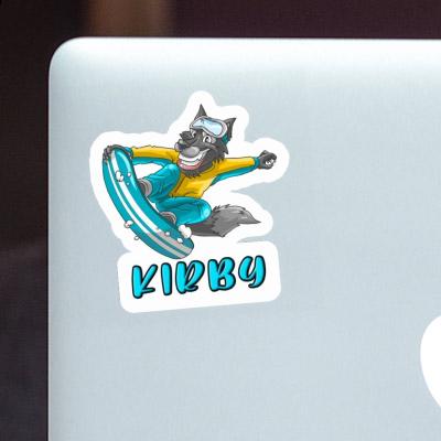 Sticker Kirby Snowboarder Laptop Image