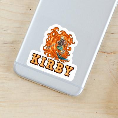 Kirby Sticker Surfer Laptop Image