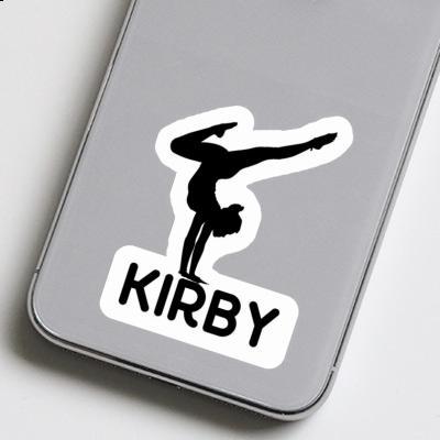 Kirby Sticker Yoga Woman Laptop Image