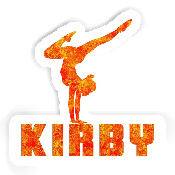 Kirby Sticker Yoga Woman Laptop Image