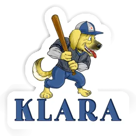 Baseball Dog Sticker Klara Image