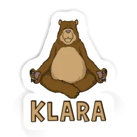 Sticker Klara Yoga Bear Image