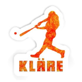 Joueur de baseball Autocollant Kläre Image