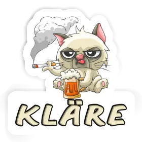 Autocollant Bad Cat Kläre Image