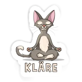 Autocollant Chat de yoga Kläre Image