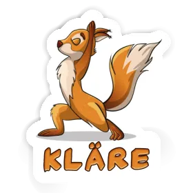Kläre Sticker Yoga Squirrel Image