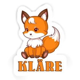 Sticker Kläre Sitting Fox Image