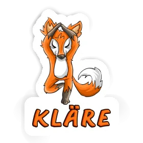 Sticker Yoga Fox Kläre Image