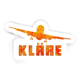 Kläre Sticker Airplane Image