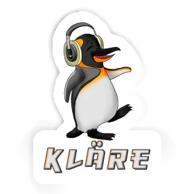 Kläre Autocollant Pingouin musicien Image